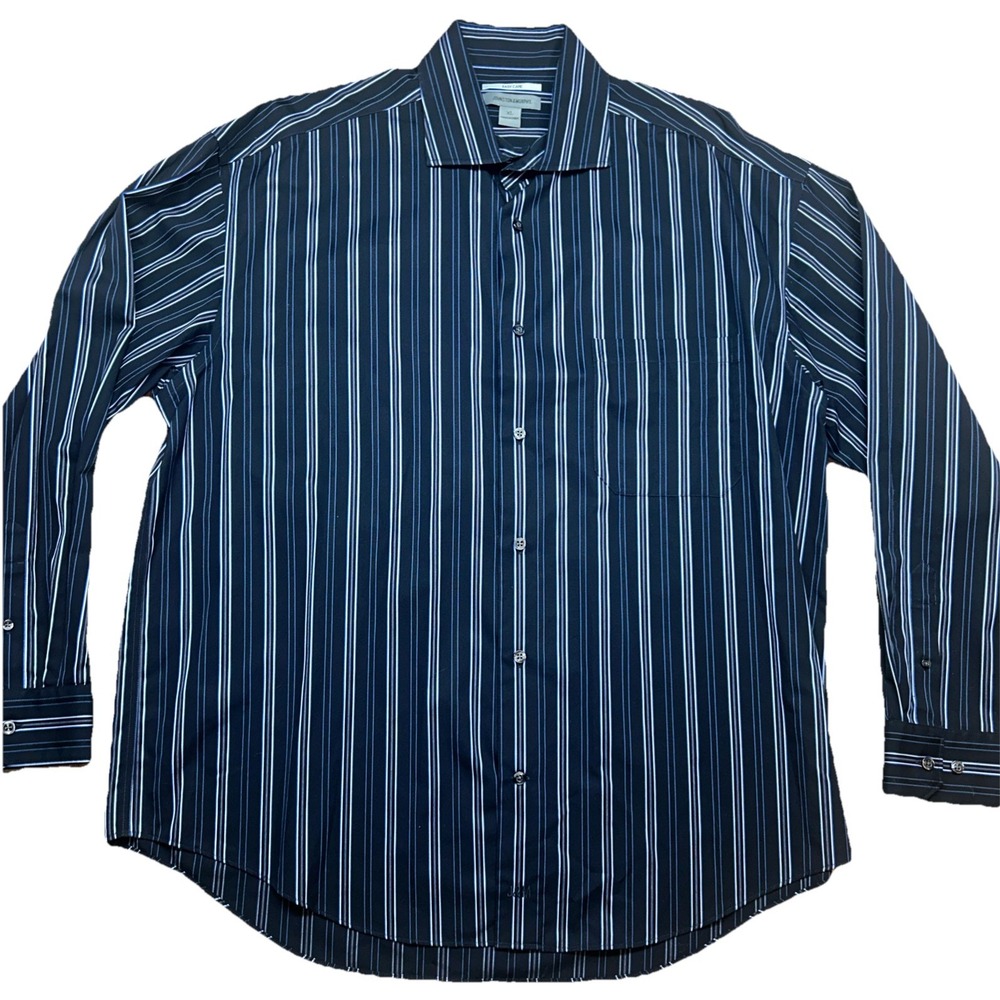 Johnston & Murphy Long Sleeve Button Up Men's XL Striped Shirt